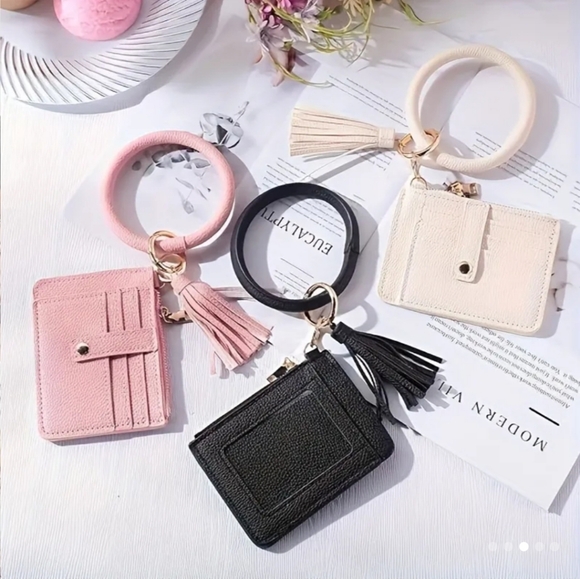 Wristlet Leather Keychain wallet (1 of 2) Black one has been sold - Picture 2 of 3